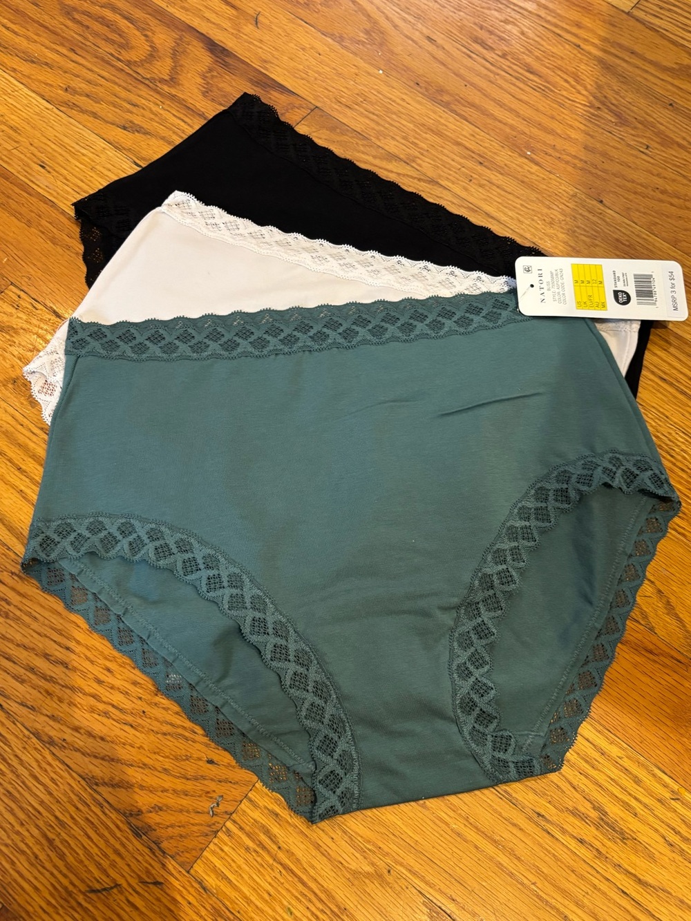 NATORI BLISS BRIEF FULL WOMENS COTTON PANTIES/UNDERWEAR LOT OF 3 Size M NWT